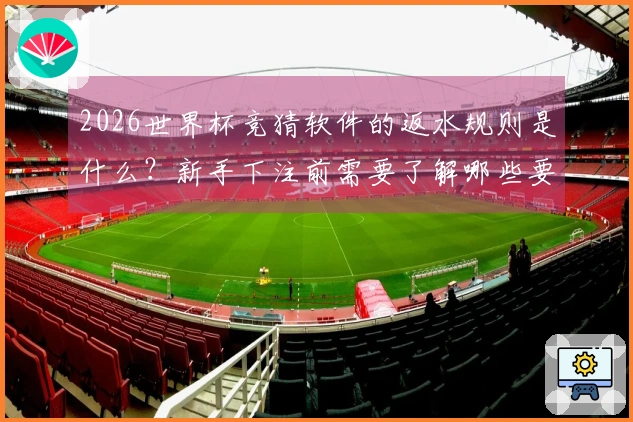 2026世界杯竞猜软件的返水规则是什么？新手下注前需要了解哪些要点